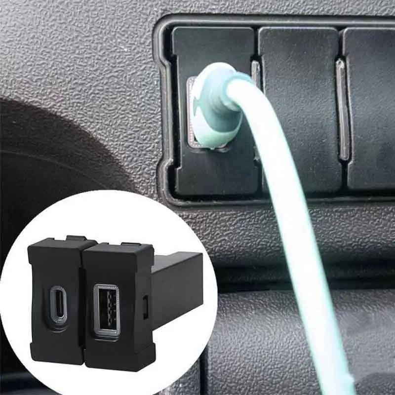 Car Charger Socket Dual USB PD Fast Charge USB Charging Outlet Power Adapter Phone Fuse Box for Iveco Daily Axon Motor Home