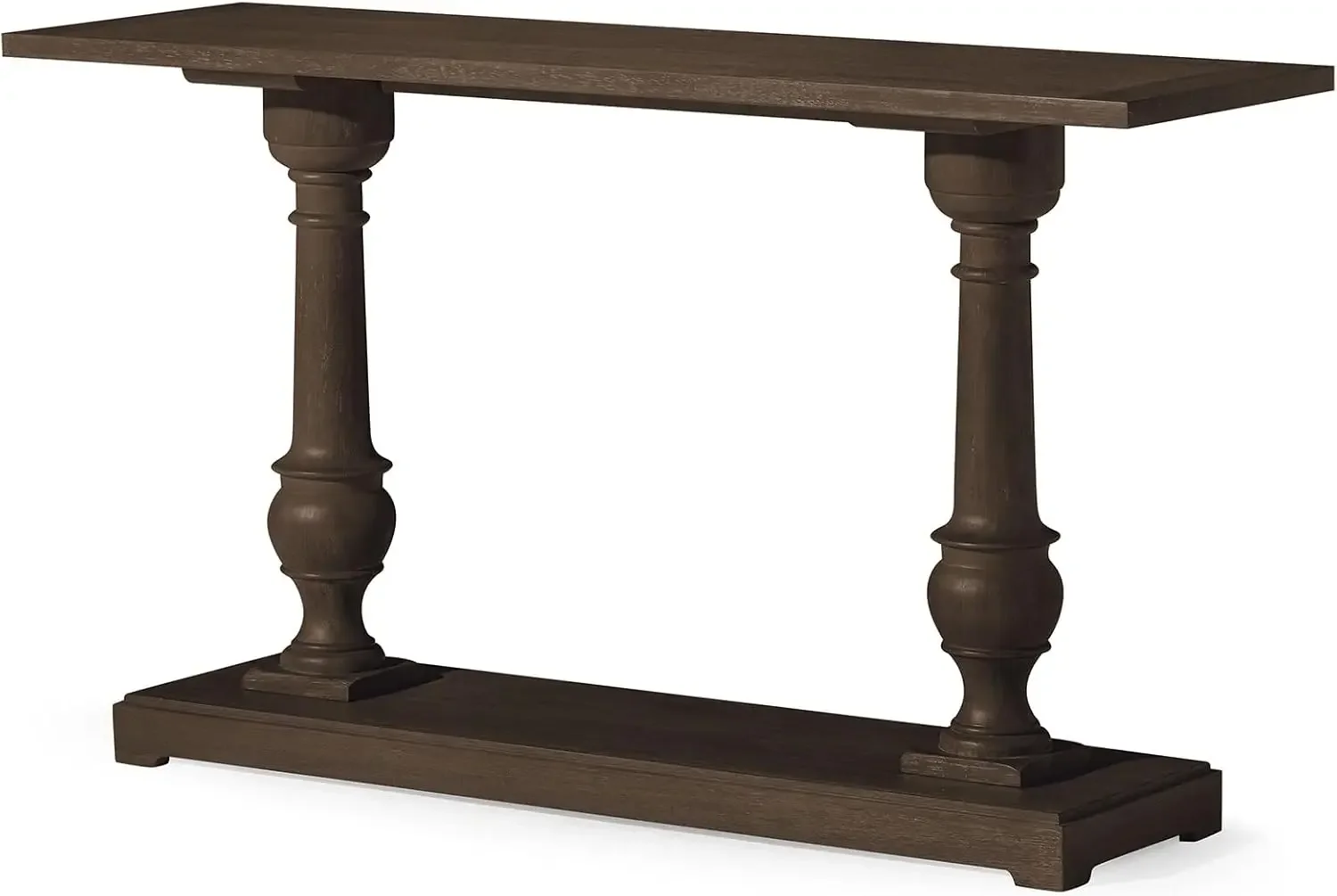 Arthur Traditional Rectangular Accent Console Table for Small Spaces and Front Door Entrance Hallway in Antiqued Brown Finish