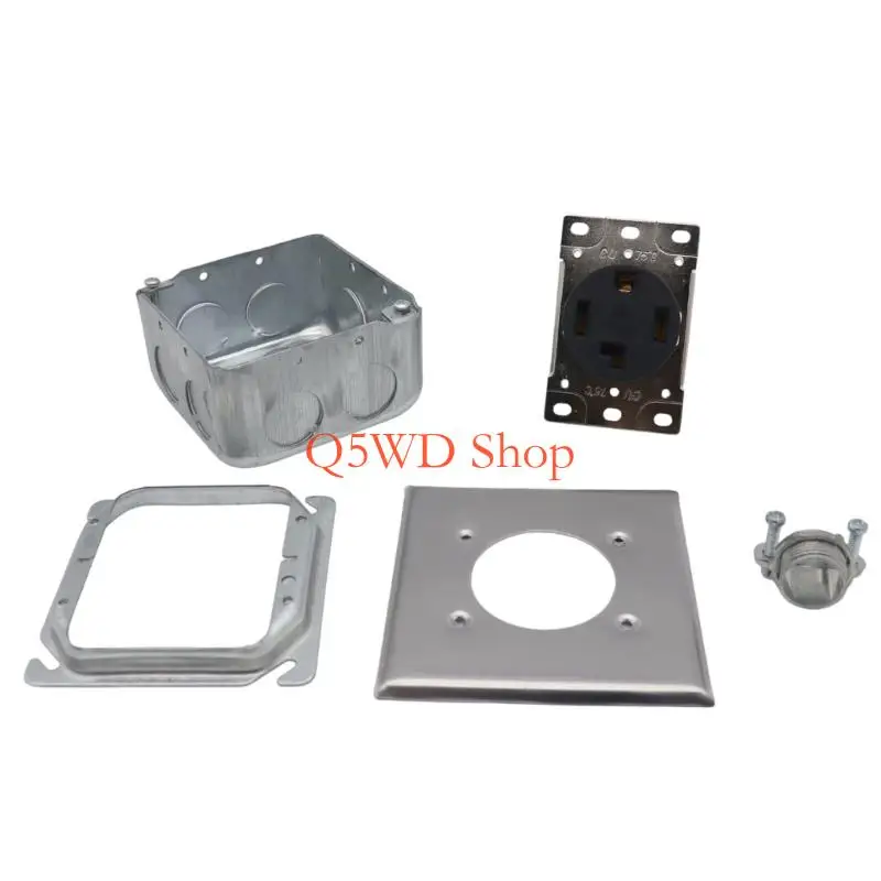 Q5WD High Strength 30A Receptacle Installation Set with Metal Component Daily Use