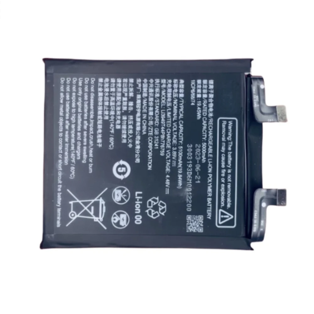 For ZTE Nubia Z50S Pro NX713J Mobile Phone 1ICP6 68 74 New Li3949T44P8h776759 5000mAh Battery