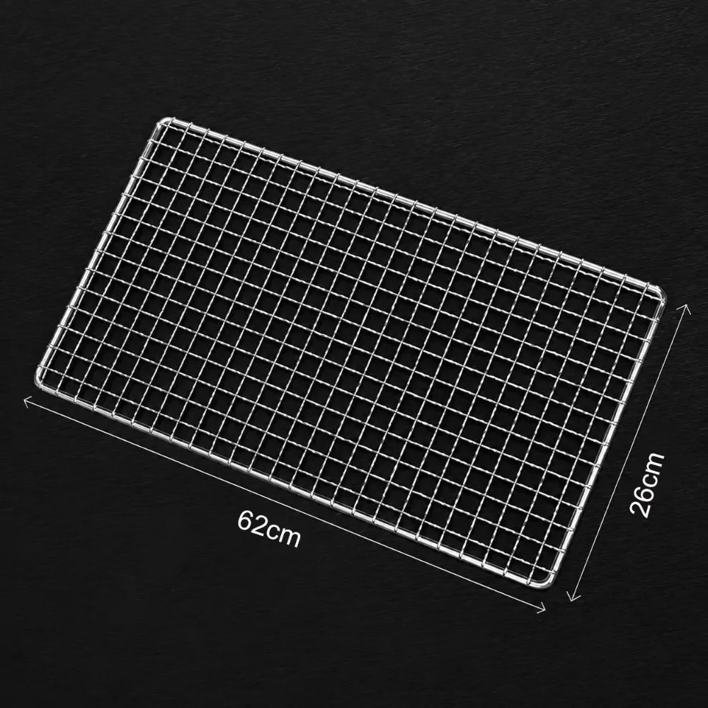 Reusable Stainless Steel BBQ Grill Grate Reusable Rectangular Barbecue Mesh Nonstick Barbecue Net Grill Cooking