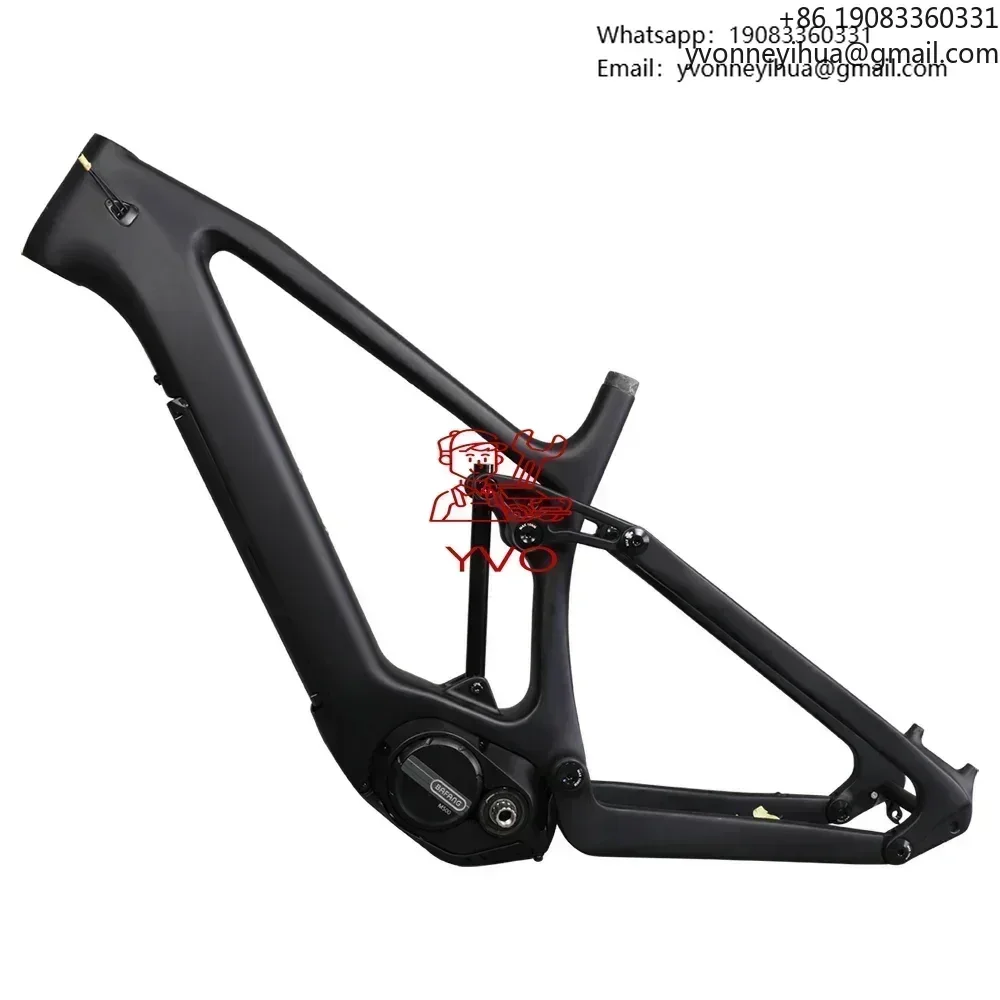 

Light Carbon Fiber EMTB Enduro E Bike Mid Drive Bafang M600 Full Suspension Electric Bicycle Frame