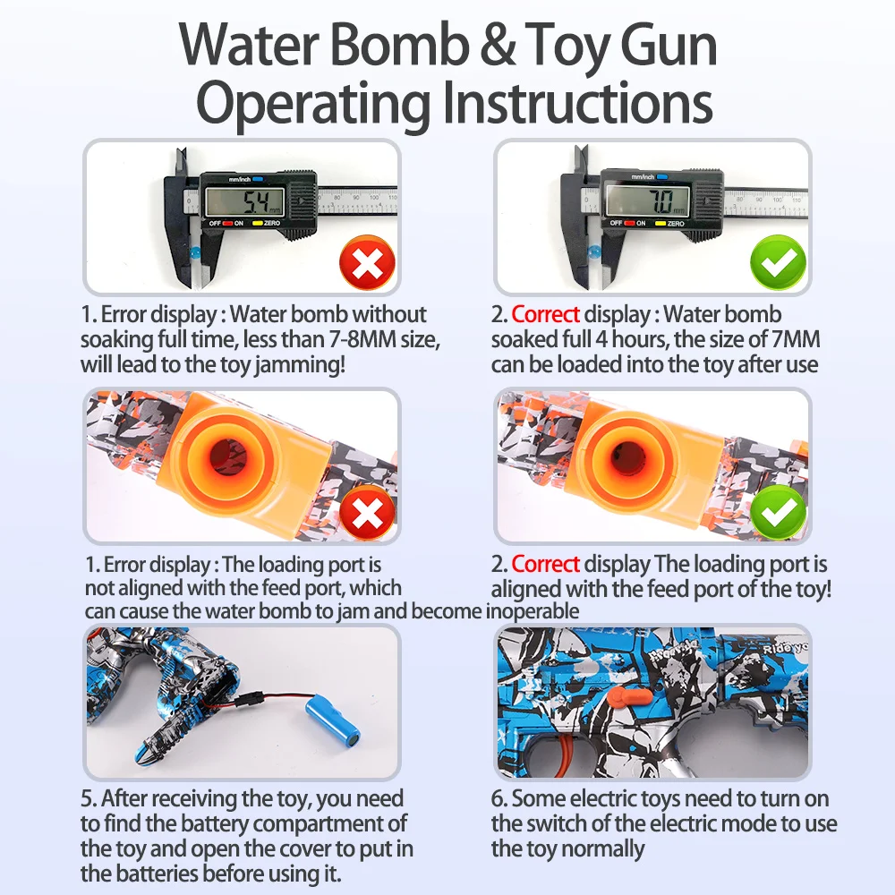 UZI Electric Gel Ball Blaster Toys,Splatter Ball Blaster for 14+,Outdoor Games Toys (gel ball not included)