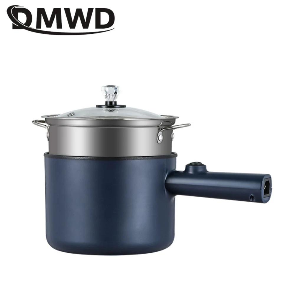 

DMWD Household Electric cooker 1.8L Cooking Pot Mini Hot Pot Food Steamer Porridge Soup Cooking Machine Non-stick 110/220V