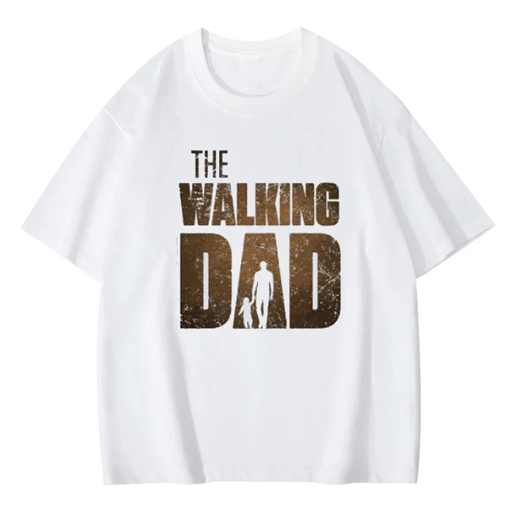 The Walking Dad Printed T Shirt Men\'s High Street T-Shirts Summer Fashion Classic Cotton Cool Tshirt Hip Hop Streetwear Tees