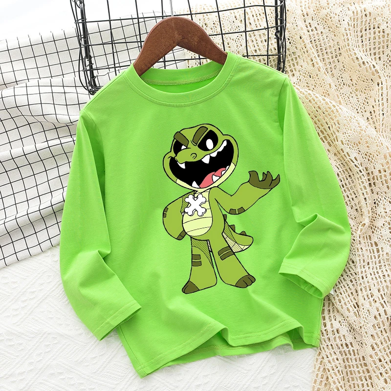 Nightmare Critters Kids T-shirts Cartoon Printed Children Tops Baby Boys Casuals Long Sleeves T-shirt Autumn Children Clothing