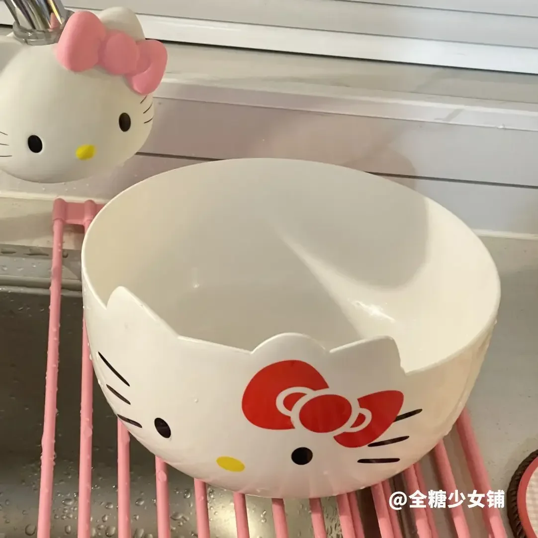 

Hello Kitty Anime Kawaii Fashion Sanrio Ins Basket Cute Cartoon Fruit Drain Household Storage Case Lovely Gifts for Girls