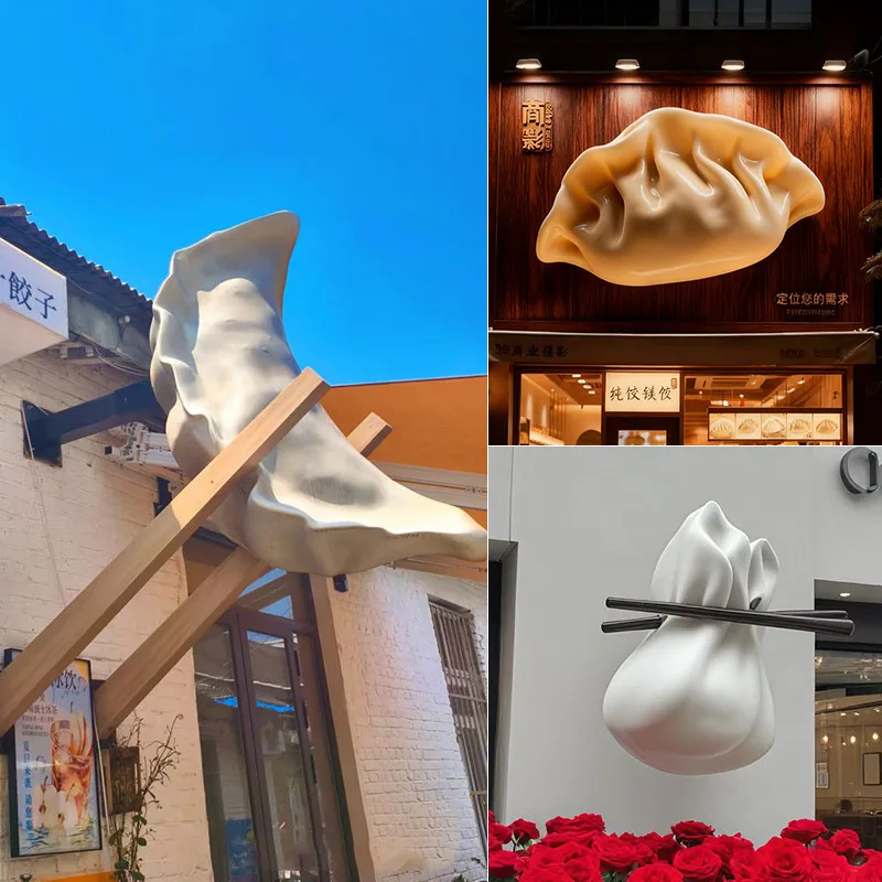 Three-dimensional Internet celebrity sign simulation wonton wall decoration Mei Chen pendant