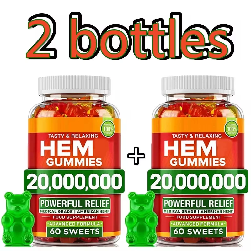 

2 bottle of HEM gummies relieve anxiety stabilize emotions helping with sleep