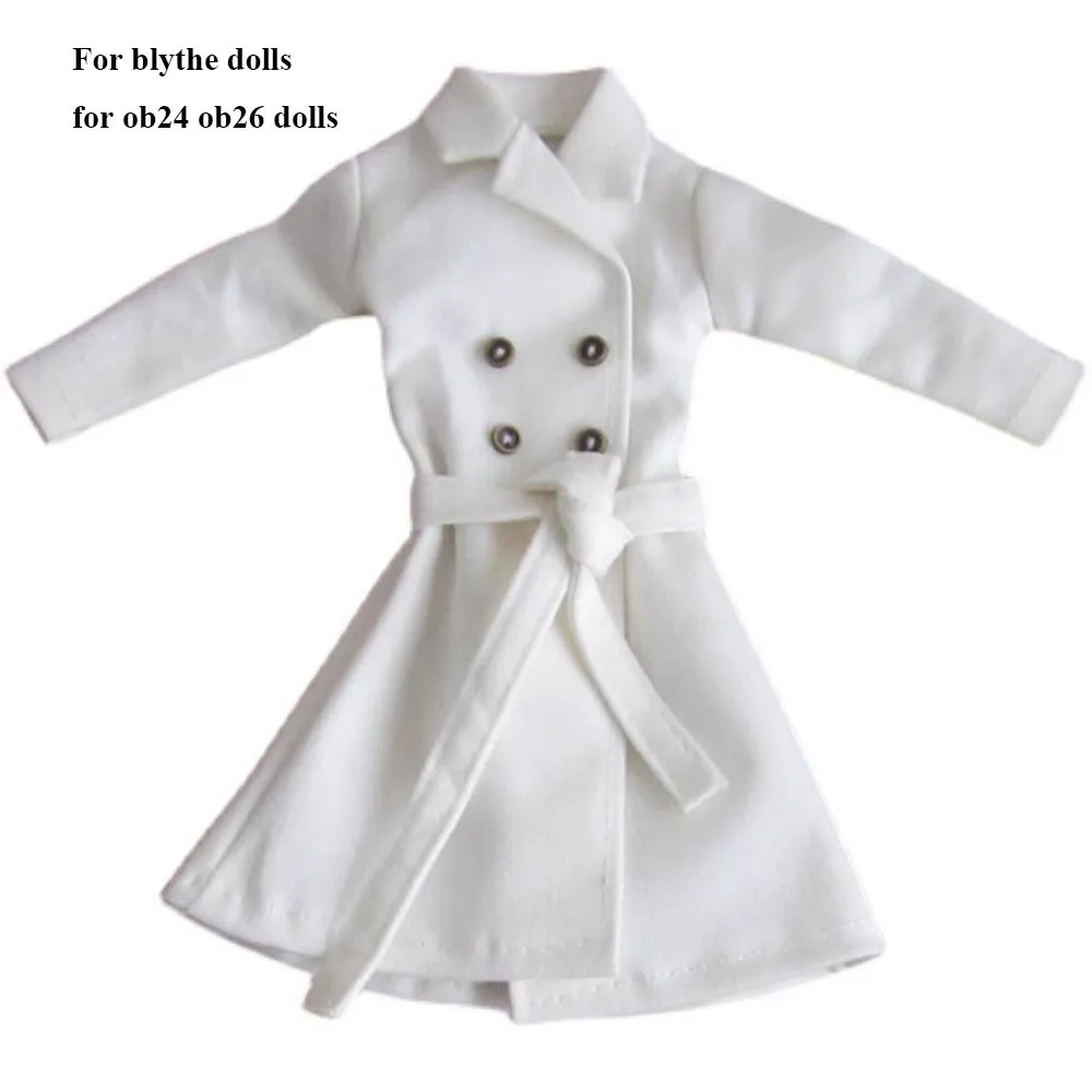 Windbreaker for Blythe Dolls Mini Jacket Coat Long-sleeved Clothes for ob24/26/27 fr pp for A zone 19Joint Body Doll Accessories