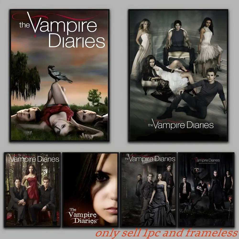 Popular TV Dramas The Vampire Diaries-S Poster Painting Prints Wall Art Picture Film Room Home Bar Cafe Decor Home  Mural