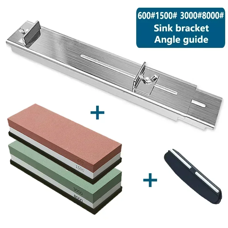 Sharpening Stone Knife Sharpener Water Stone Plate Grinding Stone Base Angle Guide Adjustable Whetstones Sink Bridge Holder