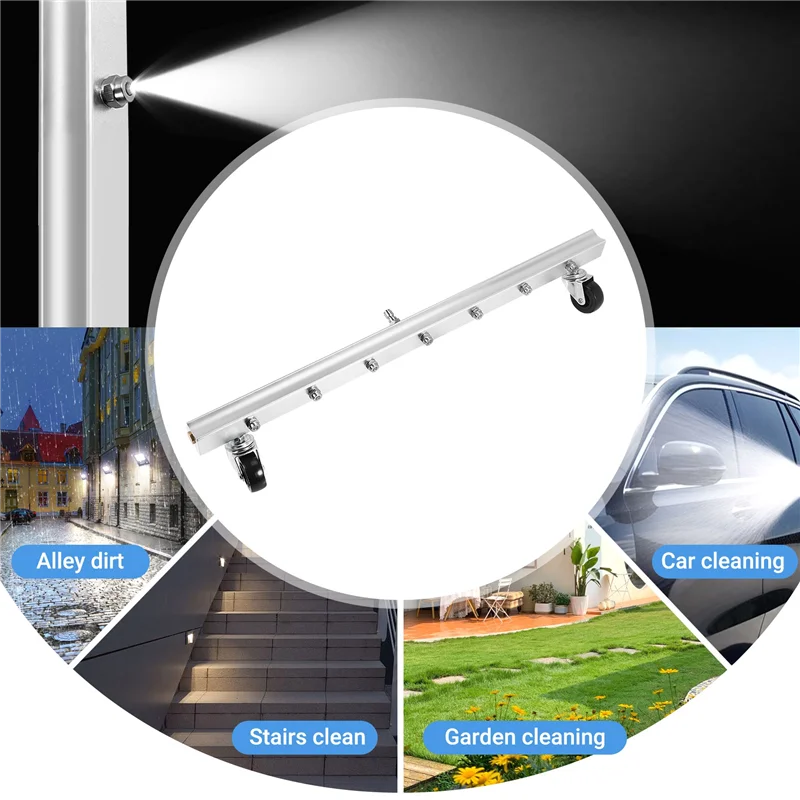 L39A-고압 세척기 차대 클리너 7 노즐 도로 청소 도구, 4000 PSI 도로 청소 기계