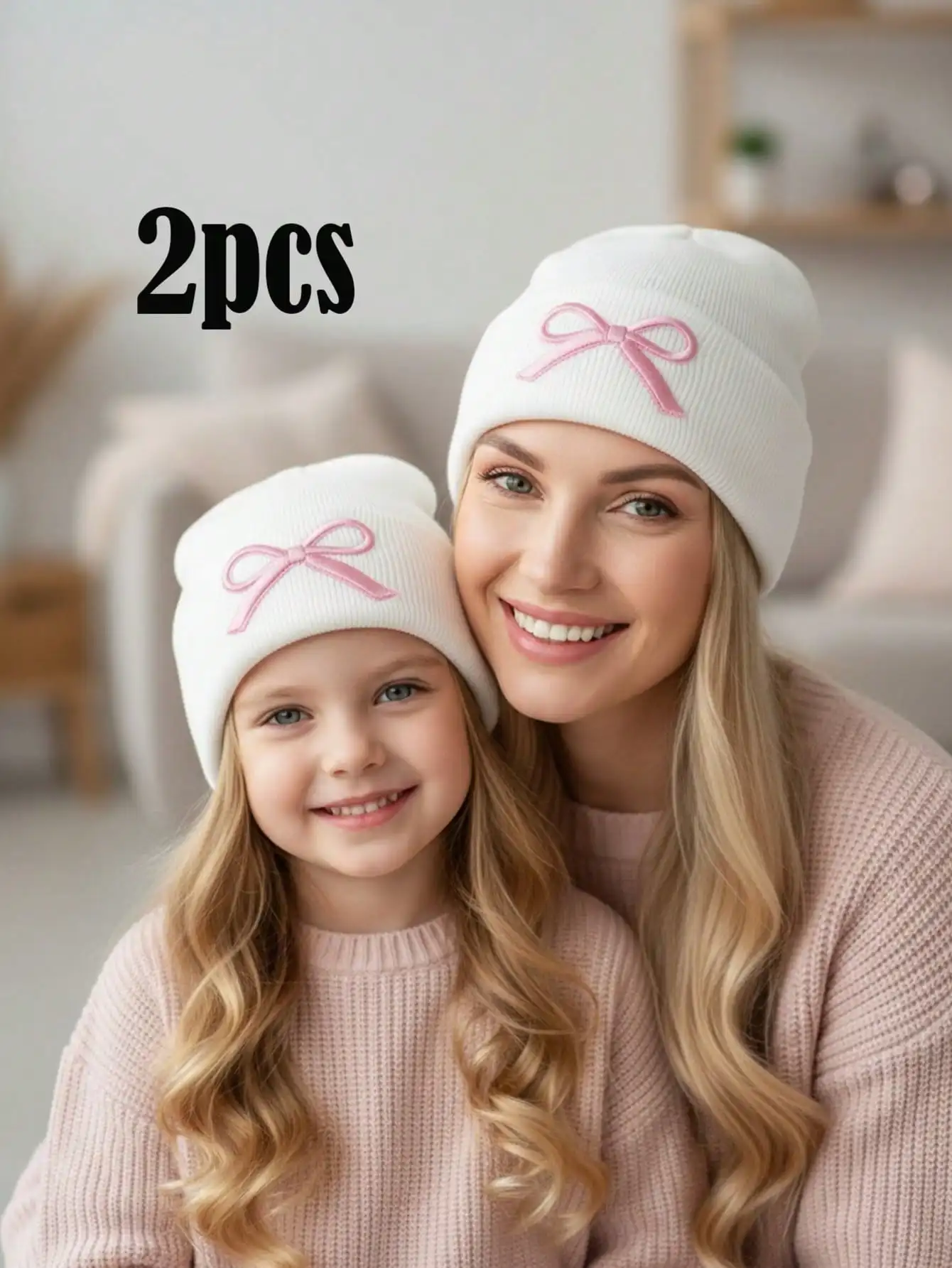 conjunto-de-2-pecas-de-gorros-de-malha-bordados-com-borboletas-para-pais-e-filhos-1-grande-e-1-pequeno-gorros-combinando-para-mae-e-filha