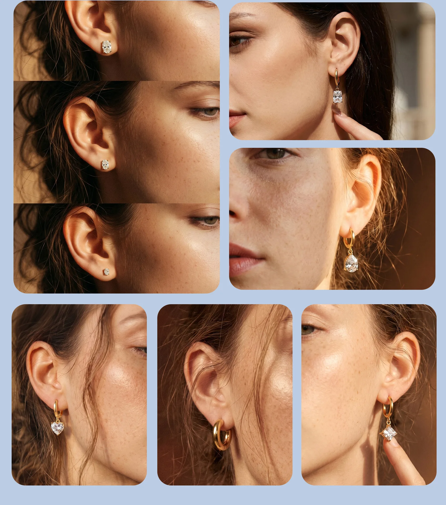 18K Vergoldete Edelstahl Birnenförmige 5A Kubikzirkonia Ohrstecker Minimalistischer Damen Hochzeits- und Valentinstag-Schmuck Geschenk – Detail 7