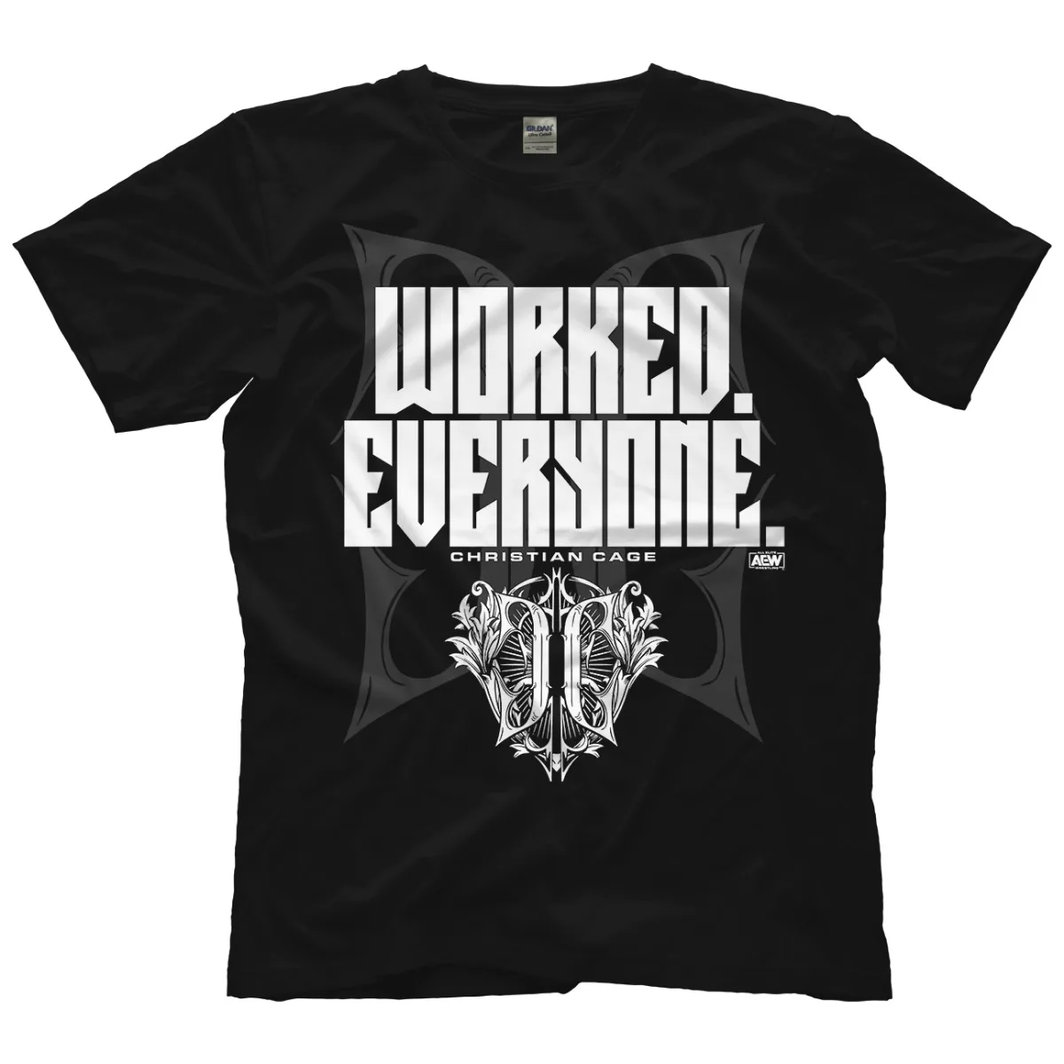 Christian Cage - Worked. Everyone. AEW Official T-Shirt