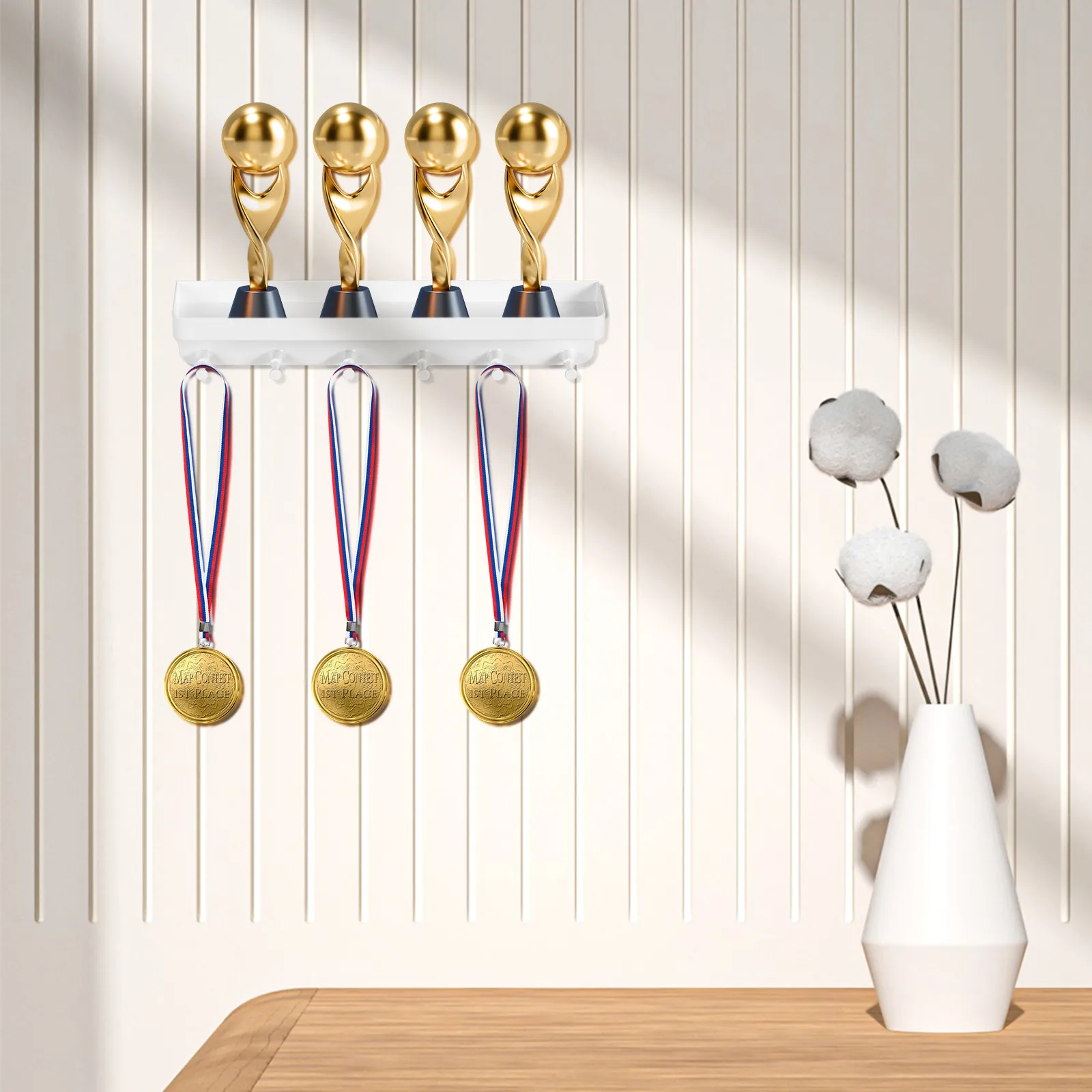 Sturdy Eco Friendly Medal Display Hanger Wall Bracket for Race Medals Running Gymnastics Sports Trophy Storage and Wall Decor