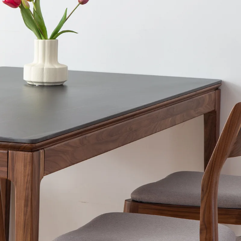 طاولة طعام من خشب الجوز، خشب الكرز، خشب متين، بلوط أحمر، لوح صخري، مقصف