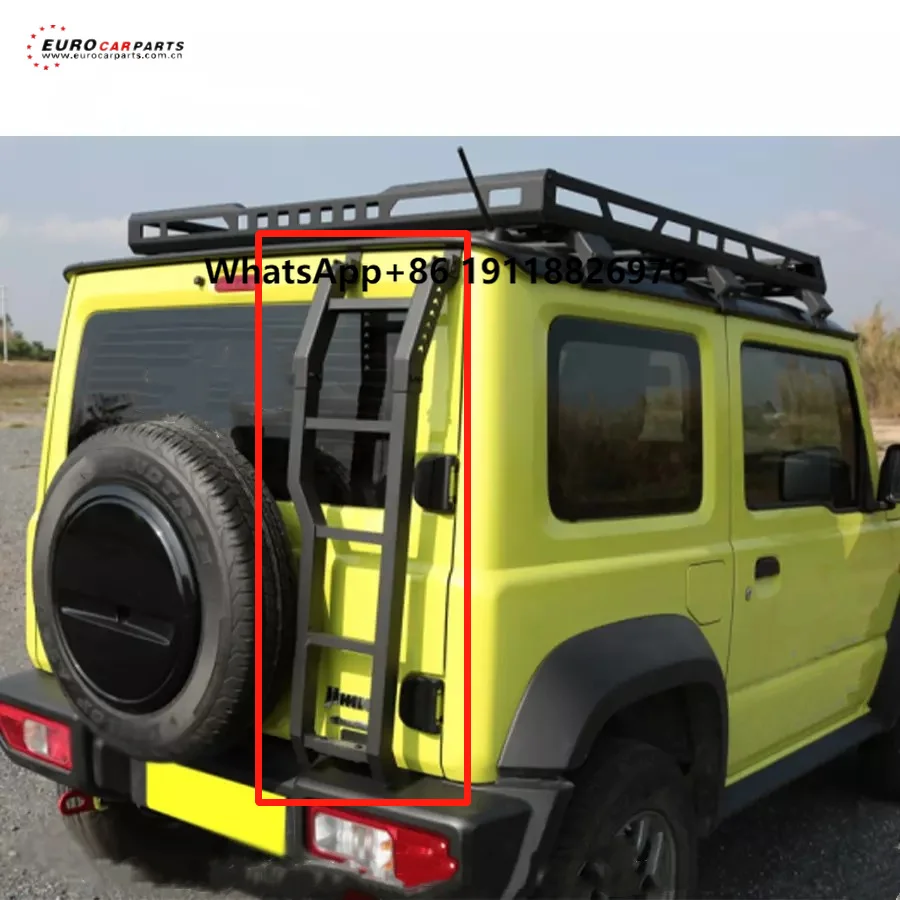 

Jimny Exterior Modification Accessories Aluminum Rear Tailgate Vertical Ladder Rear Door Climbing Ladder