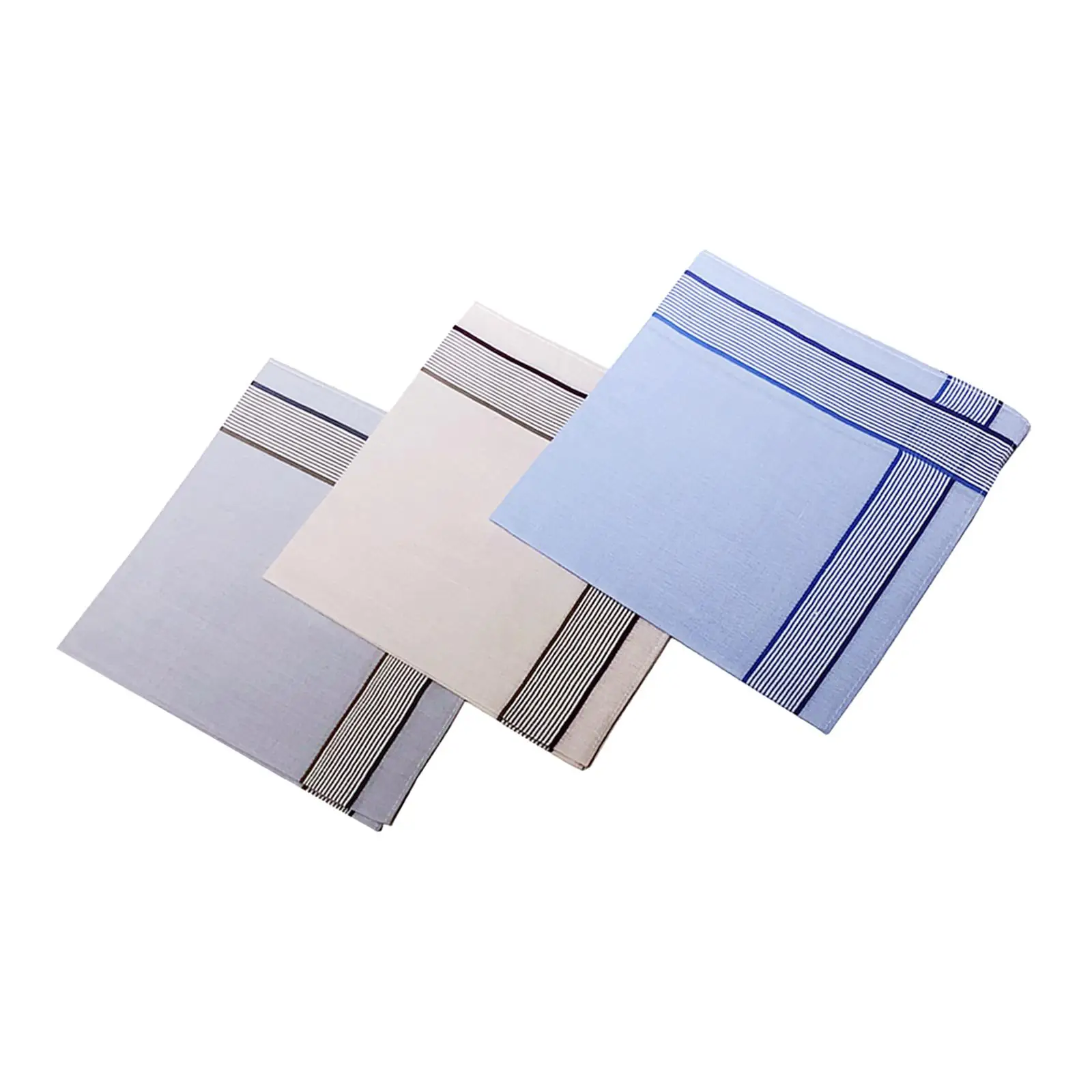 Vintage Style Men Handkerchiefs Soft Cotton Plaid Hanky Pocket Square for Wedding Party Suit Accessories