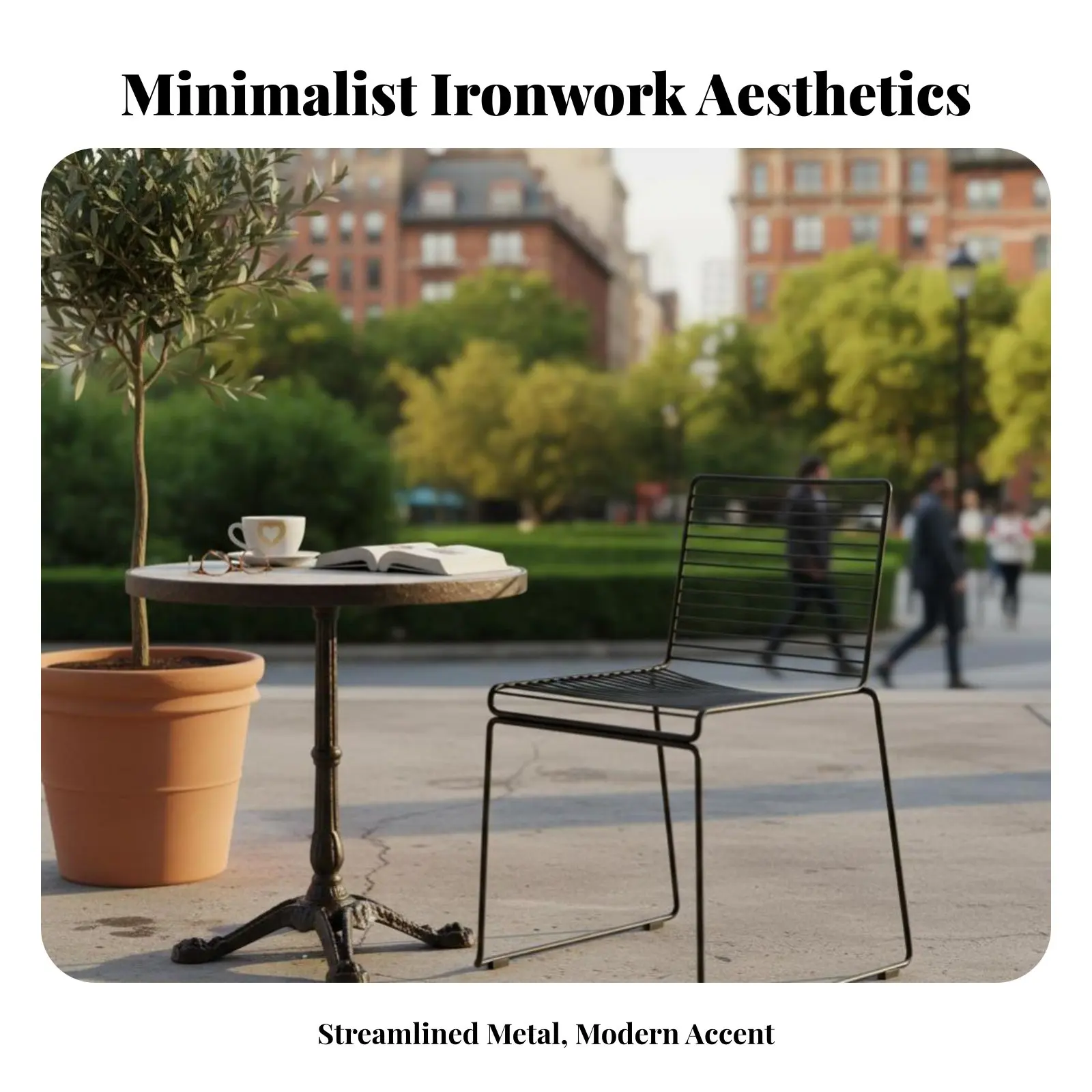 

Geometric Wire Chair Stackable Outdoordoor Furniture Nordic Design Long-Lasting Steel Construction for Adults, Patio