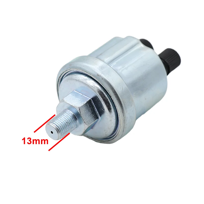 

Universal Oil Pressure Sensor 2 Pins 0-10Bar 1/4 NPT 13mm for VDO Generator Part with Alarm Pressure Oil Sensing Plug