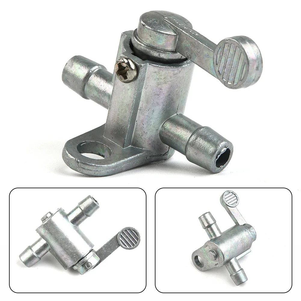 Silver For Dirt Bike ATV 1.6\\\'\\\' X1.8\\\'\\\' Petcock Switch 5/16\\\'\\\' Aluminum Inline Motorbike Fuel Tank Tap On/Off New