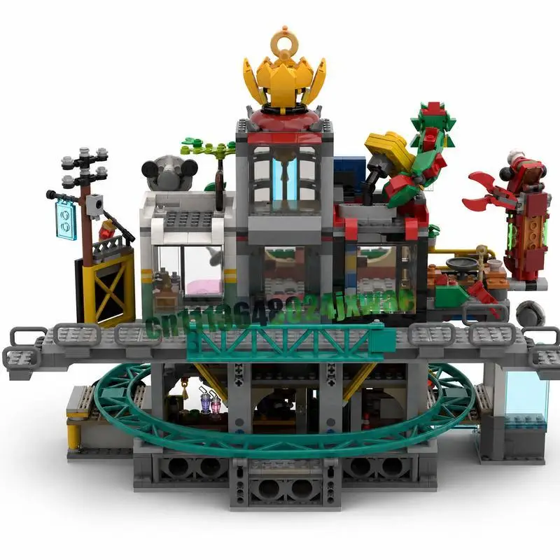 NEW2777Parts City Of Lanterns Platform MOC Street View Model Custom Puzzle Architecture DIY Assembly Educational Toy Gift Bricks