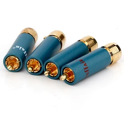 4PCSGold-plated Audio HiFi RCA Plug 11MM Connectors RCA Terminal Screw Or welded Connector Jack Screw locked solderless