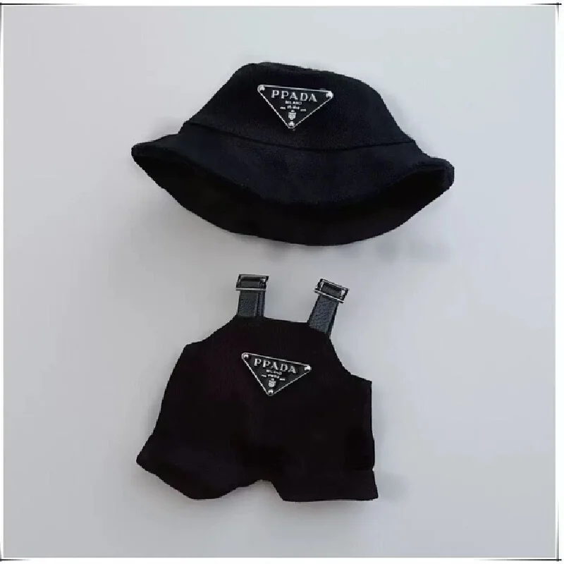 

Suitable for 17cm Labubu baby dress 10cm cotton doll Lulu pig doll three-year-old triangular back-buckle pants fisherman hat