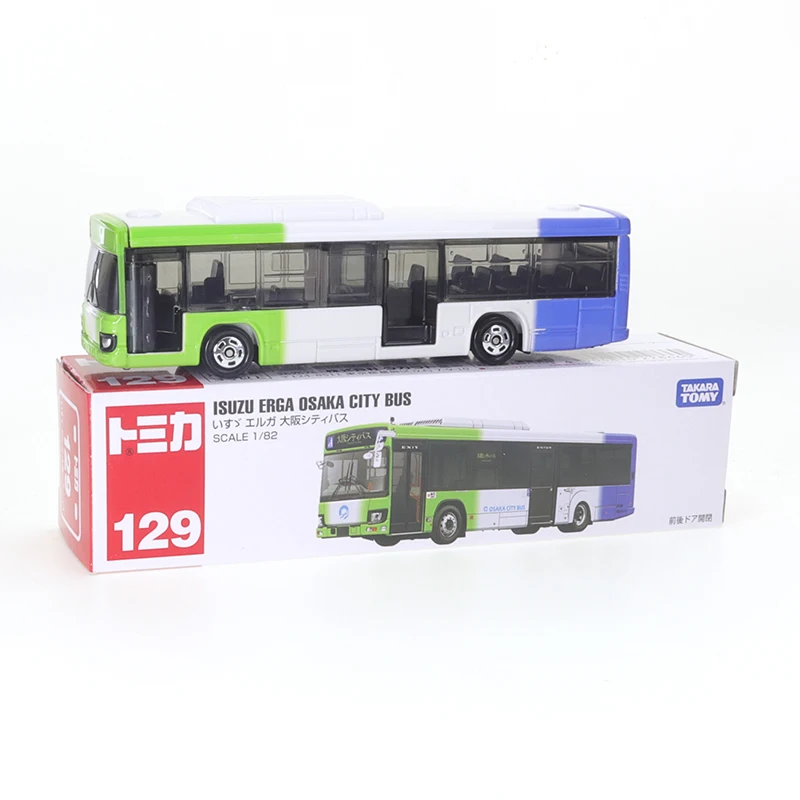 

Takara Tomy Long Type Tomica No.129 Isuzu Erga Osaka City Bus Diecast Automotive Model Ornaments Cas Toys Gift Decorations