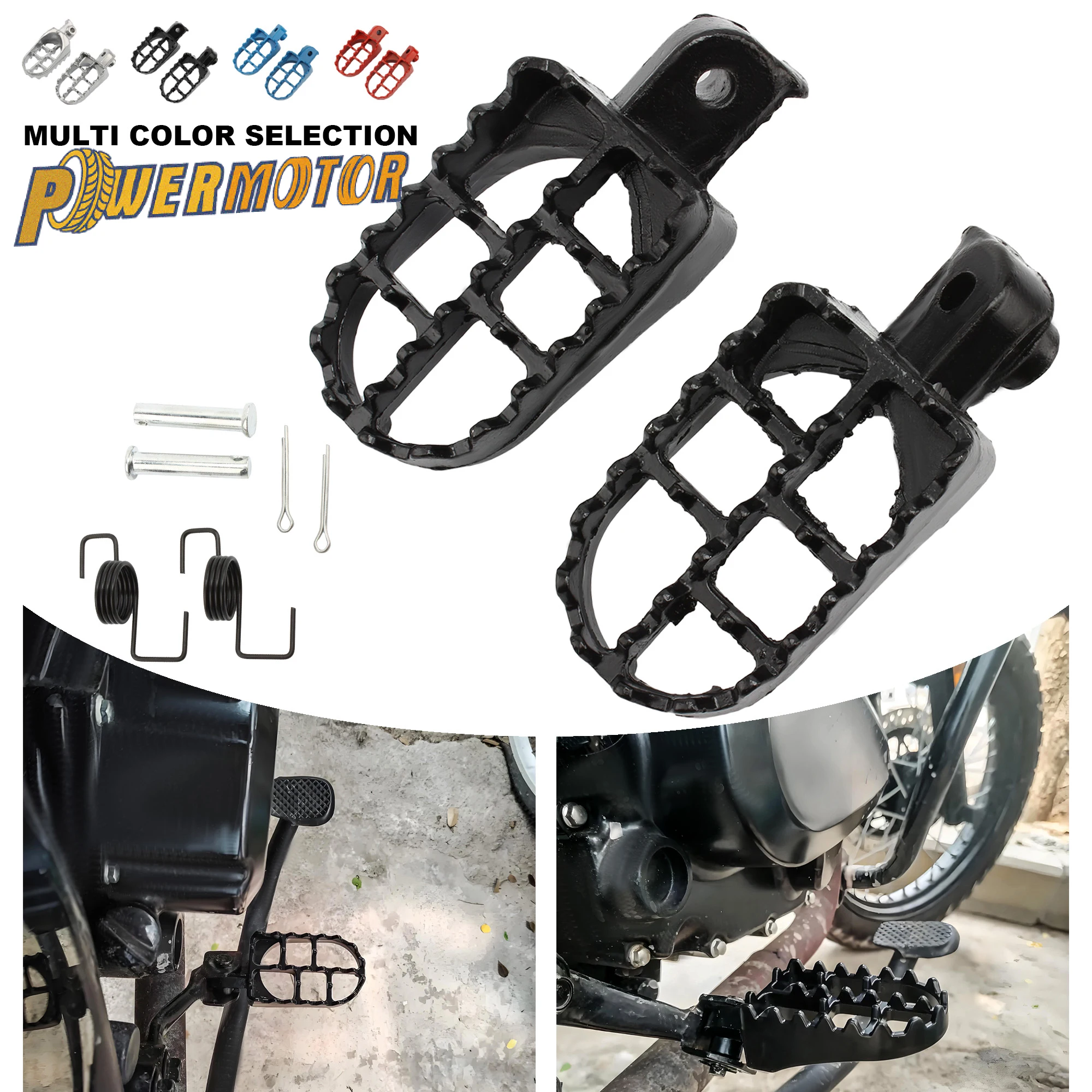 Reposapiés de aluminio para motocicleta, para KTM, Honda, Yamaha, Suzuki, moto, dirt bike, motocross, accesorios modificados para pedales