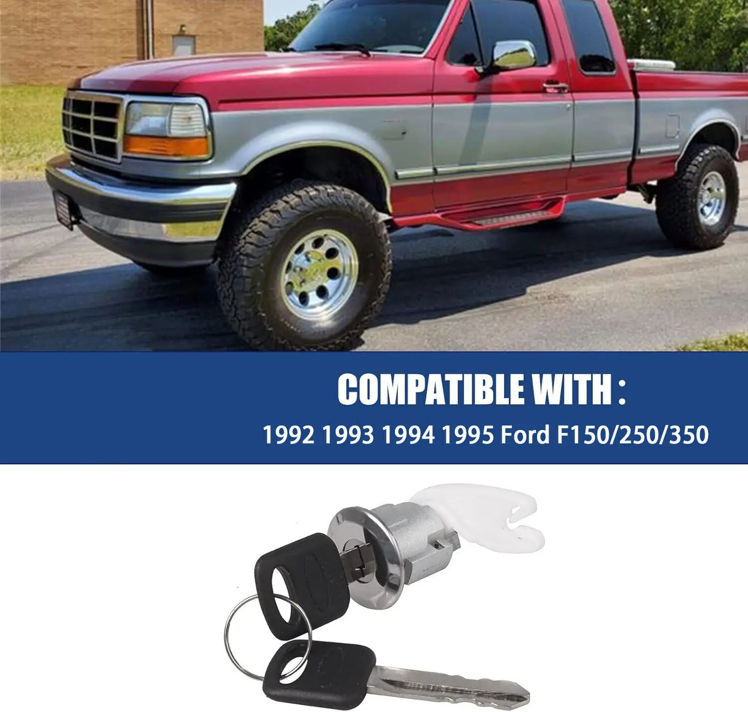 F2UZ1522050A الإشعال وقفل الباب اسطوانة مجموعة ل 1992-1995 فورد بيك اب F150 F250 F350 فان E150 E250 E350 IG-0189