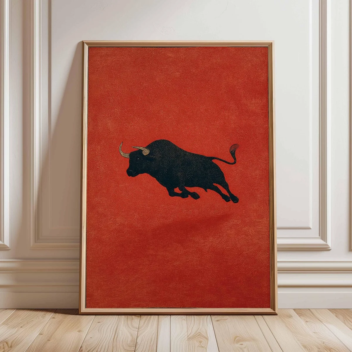 Vintage Stier-Leinwanddrucke Poster Mid-Century Minimalismus Tier Rote Kunstdrucke Wohnzimmer Schlafzimmer Wandkunst Heim-Dekor Poster
