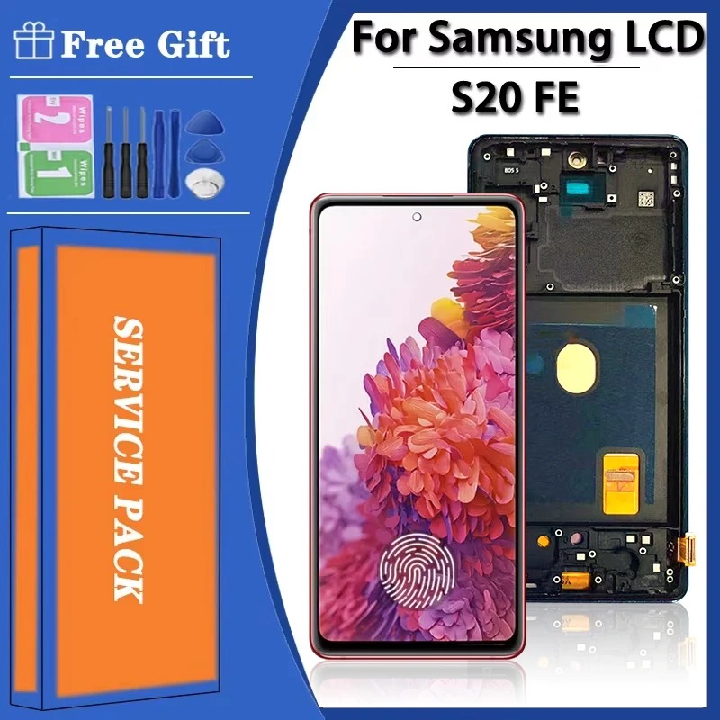 

6.5''Super AMOLED For Samsung S20 FE S20 Fan Edition LCD SM-G780F SM-G781B Display Touch Digitizer Assembly For S20 FE 5G LCD