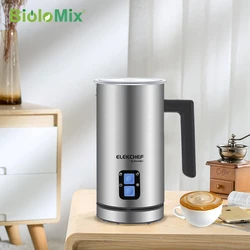 ELEKCHEF 4 in 1 caffè montalatte schiuma schiuma scaldalatte automatico Latte freddo/caldo Cappuccino proteine al cioccolato in polvere