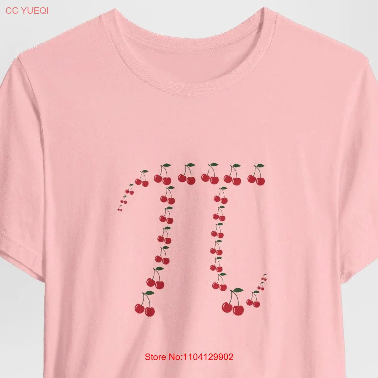 

Cherry Pi shirt Funny Math T Pie Party Time 314 Day Cute Science Girl Teacher Foodie March 14th long or short sleeves