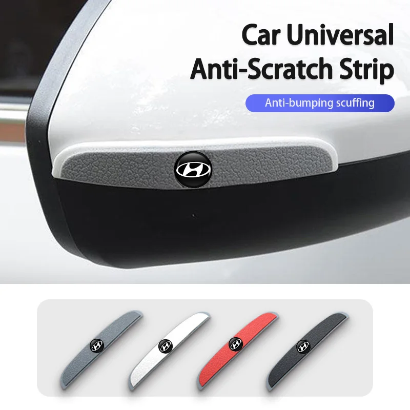 4pcs Car Door Handle Protective Stickers Anti-collision Strip For Hyundai Sonata Azera Coupe SantaFe Genesis Accent Creta