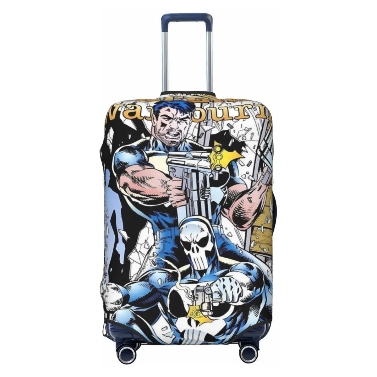 

Custom Punisher Luggage Cover Elastic Superhero Travel Suitcase Protective Covers Suit For 18-32 inch