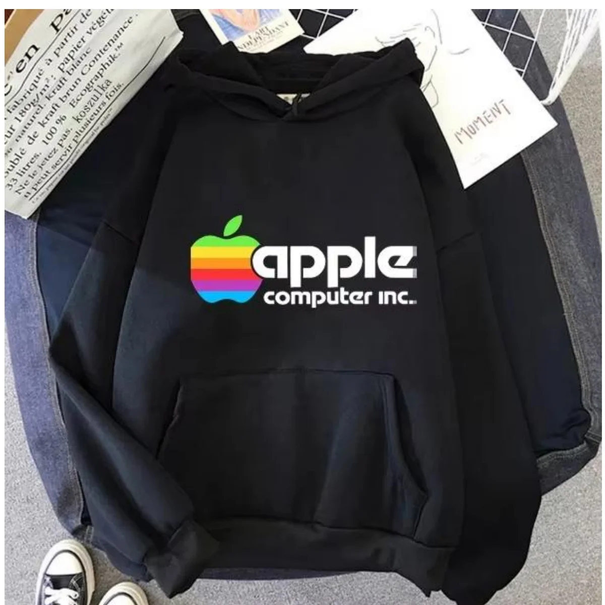 2025 Men's and Women's Casual Street Fashion Hoodie Sports Retro 1980 SAPlee Macintosh Computer Spring and Autumn New Edition