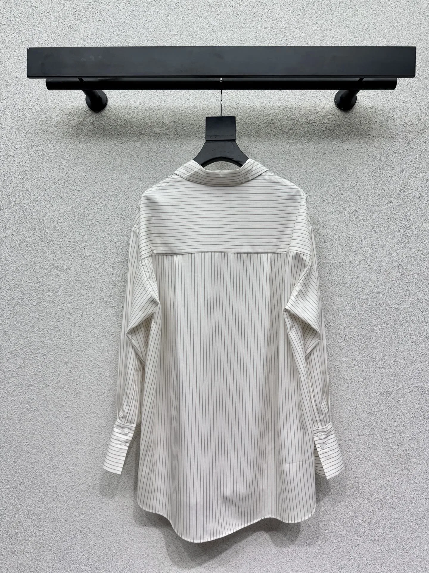 Women's Straight‑Fit Casual Striped Silk Satin Shirt, Elegant Commuter White Blouse for Summer