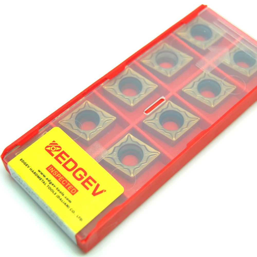 Herramientas de torneado interno CNC, insertos de carburo, cortador de torno, EDGEV CCMT060202 CCMT060204 CCMT09T304 CCMT09T308 CCMT120404 CCMT120408