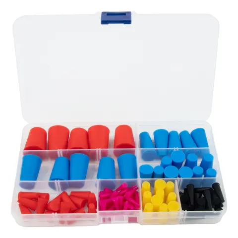 105Pcs 1/16 ~ 5/8 고온 마스킹 플러그 파우더 코팅 실리콘 콘 구색 키트 자동차 유지 보수 액세서리 Best5