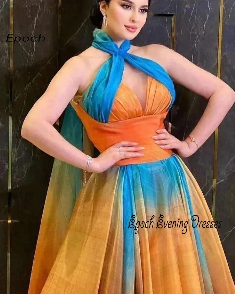 Epoch Formele Avondjurk A-Lijn فساتين مناسبة رسمية Elegante Halter Chiffon Cocktail Galajurk Met Sjaal Vrouwen Feest 2024