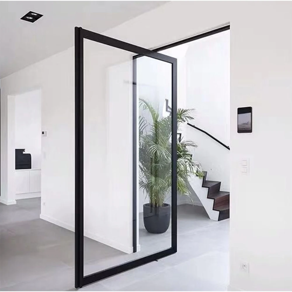 

Sixinalu Entrance Pivot Doors Exterior Security Front Door Thermal Break Aluminum Alloy Profile Double Glass Home Decor Custom