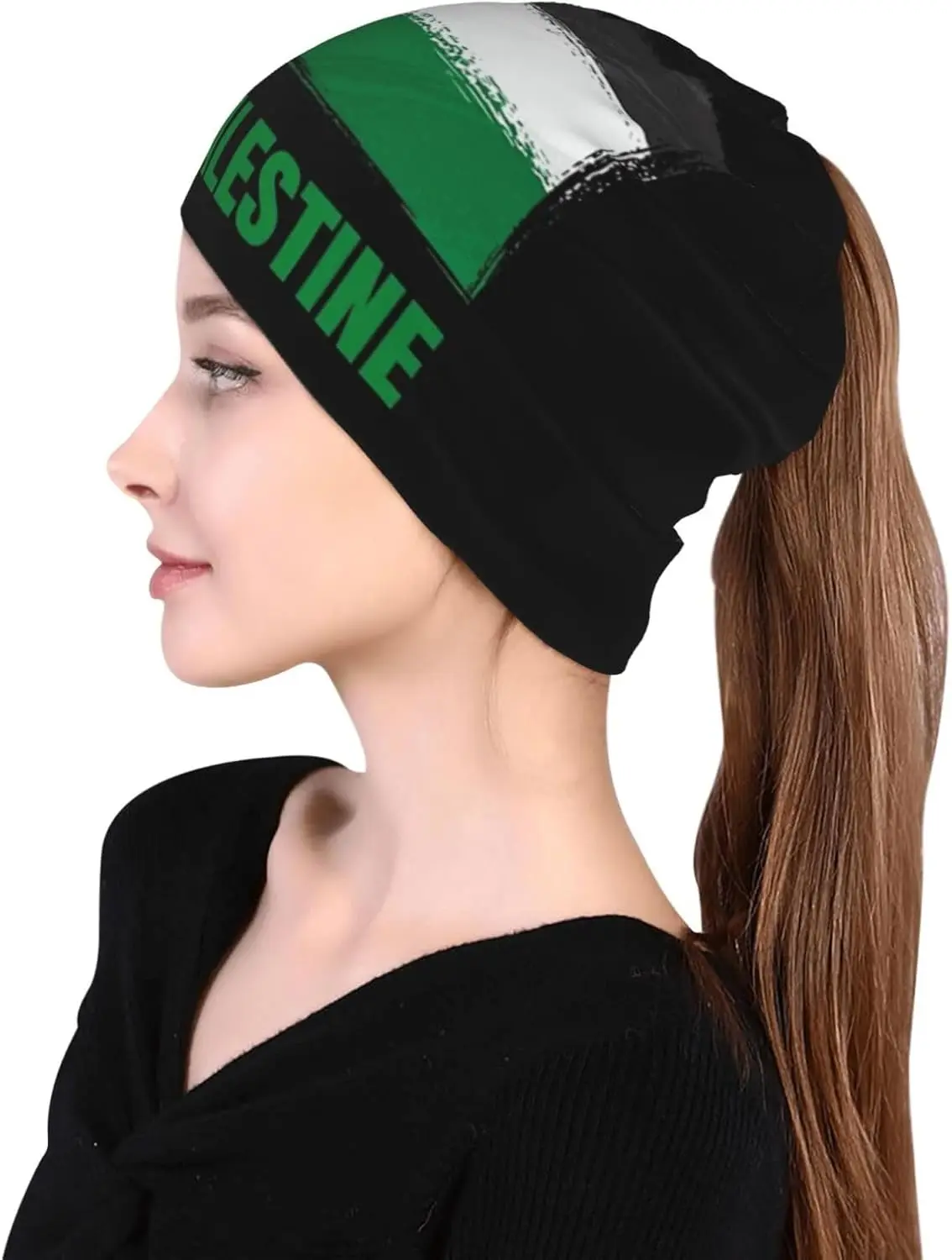 Palestine Flag Multifunction Beanie Hat Winter Warm Knit Skull Cap for Men Women Palestinian Winter Hats view 6
