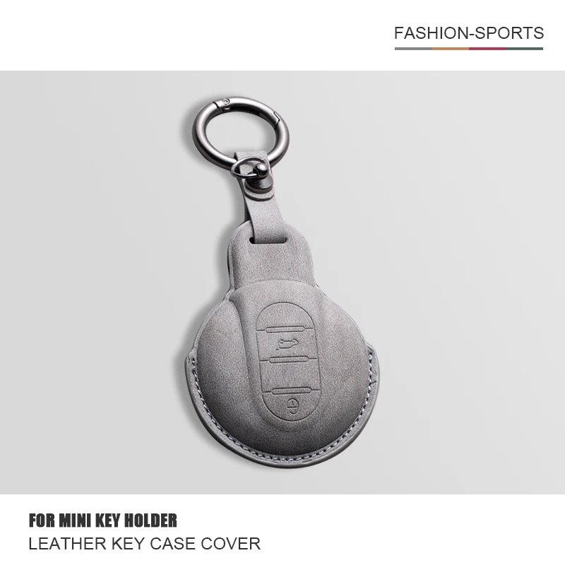 

Leather Car Key Case Cover For BMW MINI Cooper S ONE JCW F54 F55 F56 F57 F60 R56 R57 R58 R59 R60 R61 Clubman Countryman Keychain