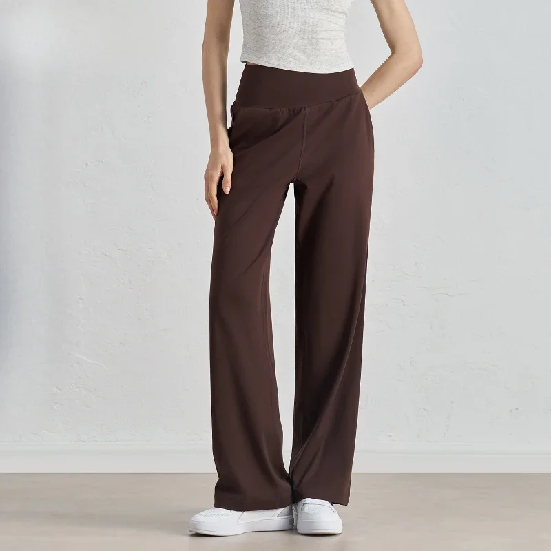 

Женские свободные спортивные спортивные штаны с высокой талией, дышащие повседневные широкие брюки, прогулочные прямые брюки с драпировкой феи