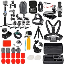 Action Camera Accessories Set For Gopro Hero13 12 11 10For Xiaomi Yi Insta360 X4 X3 Case Kit Strap Mount Selfie Stick Motorcycle