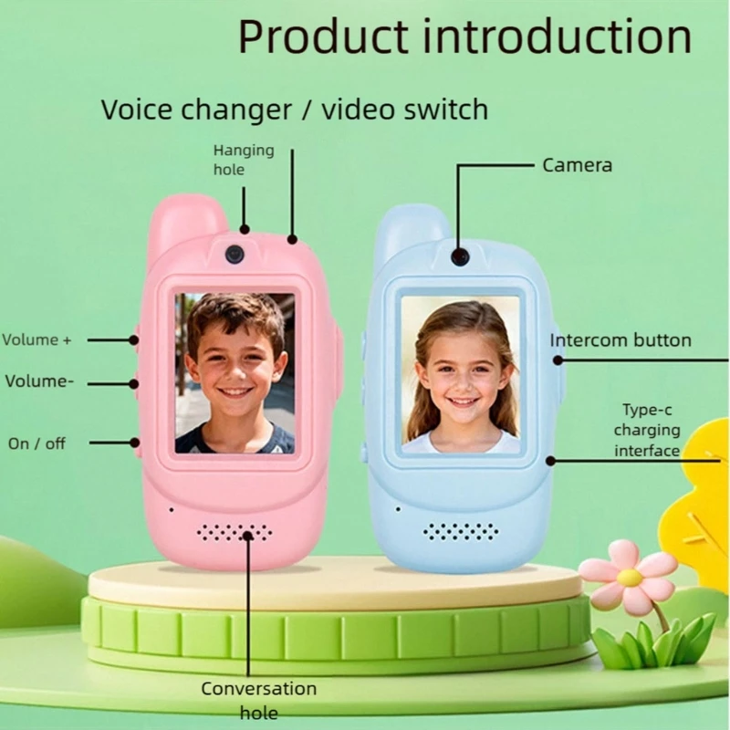 워키 토키 어린이 인터콤 장난감 놀이 활동 중에 어린이가 쉽게 사용할 수 있는 간단한 버튼 레이아웃 15UB